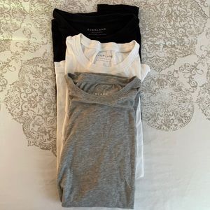 Set of Three Everlane cotton tees, XL (sold as set)